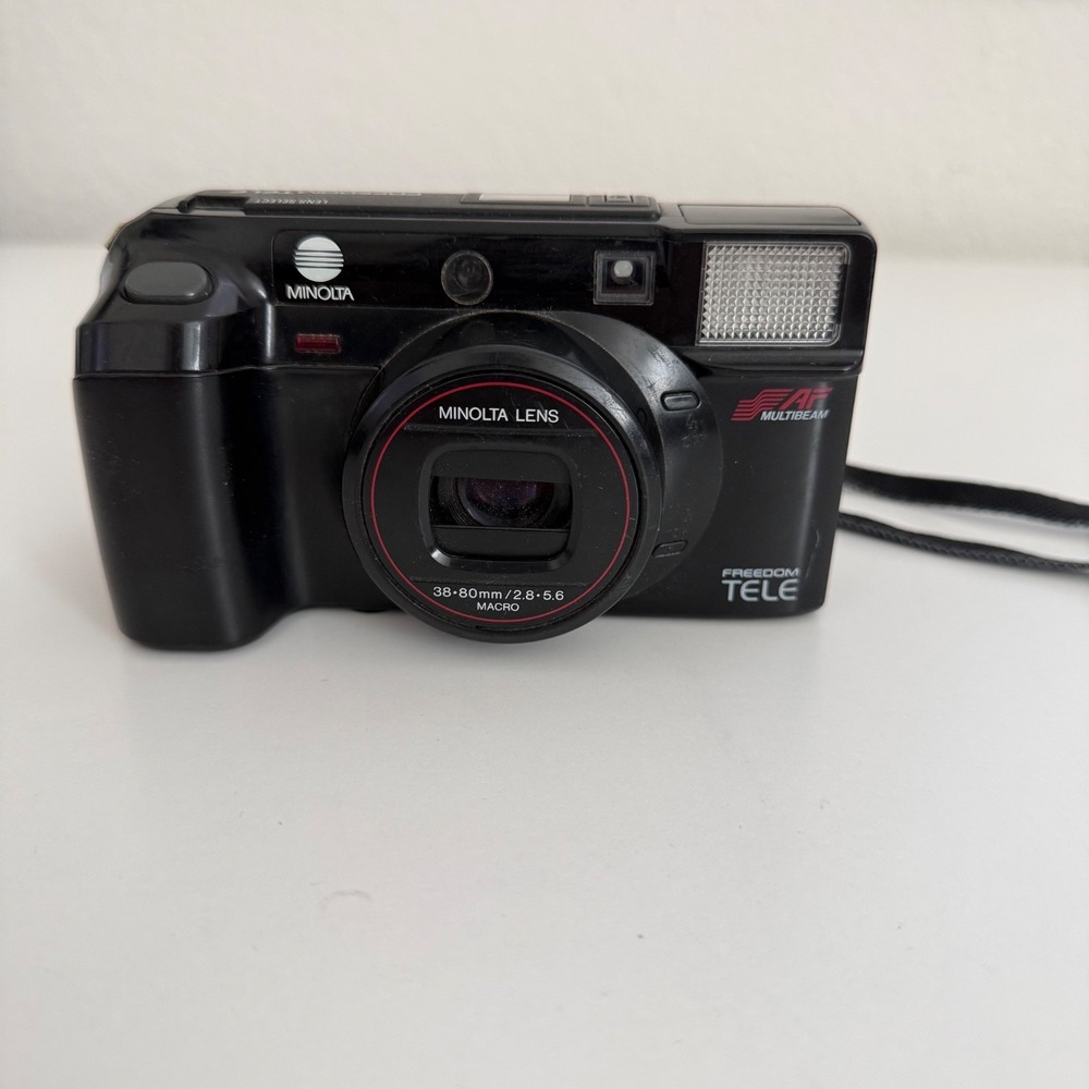 Minolta Freedom Tele 35mm Film Camera AF Multibeam UNTESTED